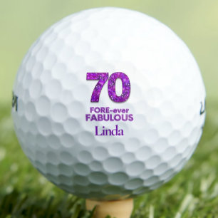 Pelotas De Golf Regalo púrpura 70 cumpleaños de vecino - Fabuloso