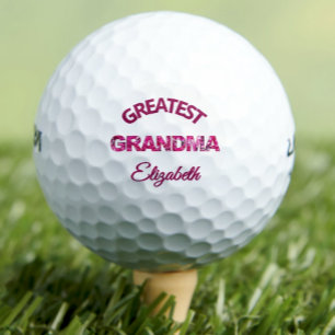 Pelotas De Golf Regalo rosa personalizado de la abuela más grande