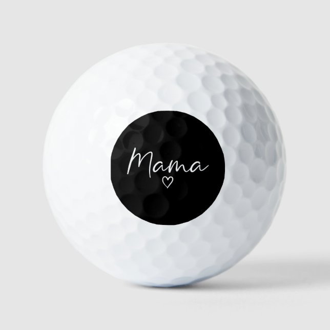 Pelotas De Golf Regalos de mamá para madres de corazón (Anverso)
