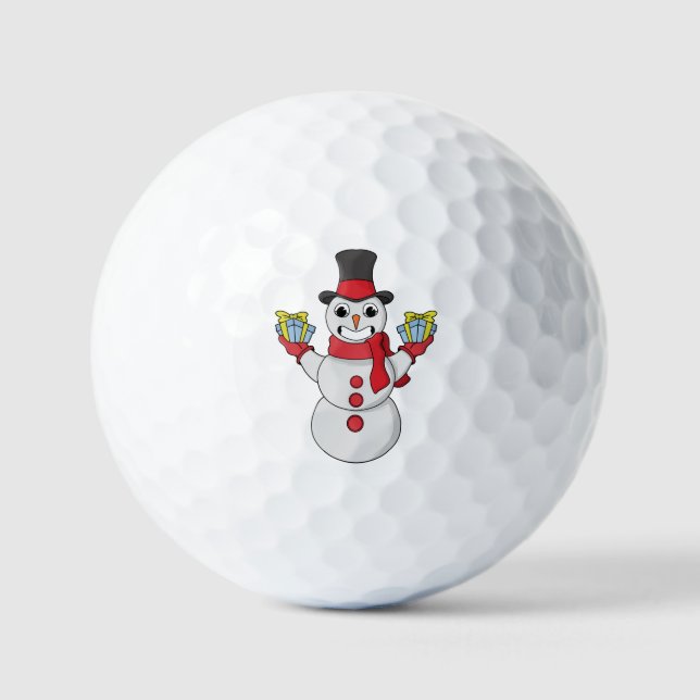 Pelotas De Golf Regalos para ti de Snowman (Anverso)