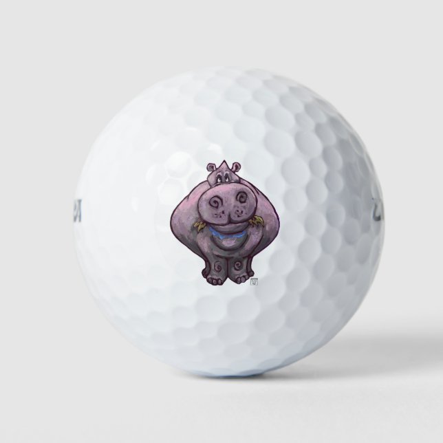 Pelotas De Golf Regalos y accesorios para hipopótamos (Anverso)