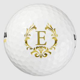 Pelotas De Golf Relieve metalizado dorado Monograma Emblema