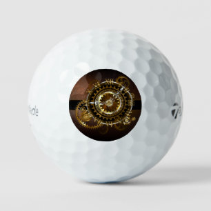 Pelotas De Golf Reloj de vapor con engranajes antiguos