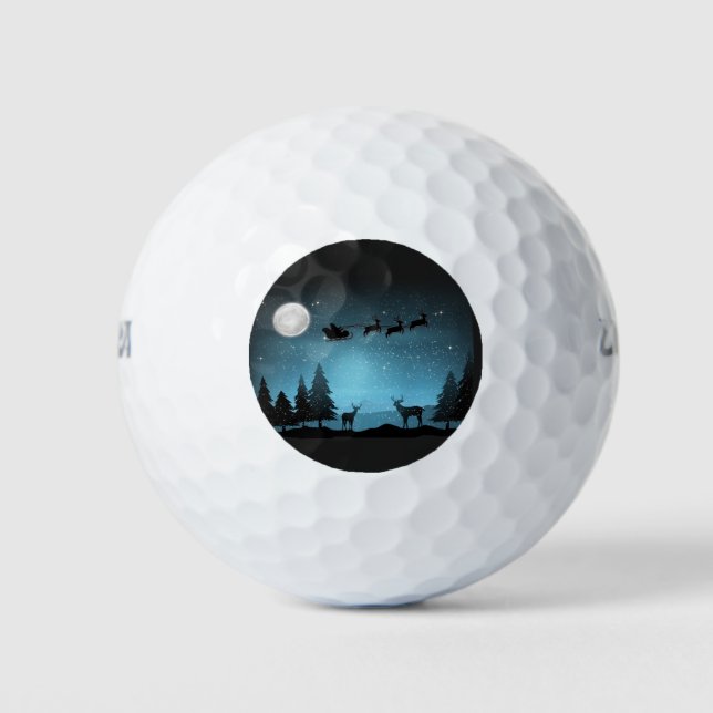 Pelotas De Golf Renos Adorables De Noche (Anverso)