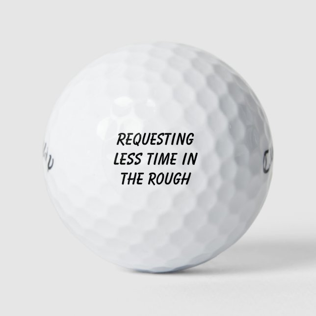 Pelotas De Golf 'Requesting Less Time in the Rough' Laughter  (Anverso)