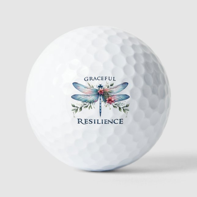 Pelotas De Golf Resiliencia Graceitosa - Dragonfly artístico (Anverso)
