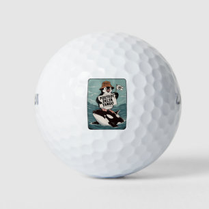 Pelotas De Golf Resistir Activismo de Pingüino Protesta Vintage 