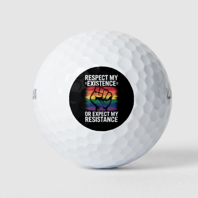 Pelotas De Golf Respetar Mi Existencia O Esperar Mi Resistencia LG (Anverso)