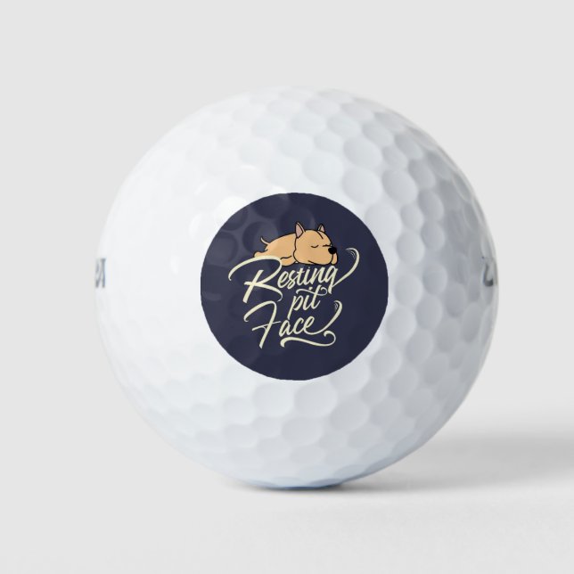 Pelotas De Golf Resting Pit Face Pitbull Lovers (Anverso)