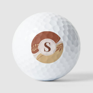 Pelotas De Golf Resumen de formas irregulares con colores de tierr