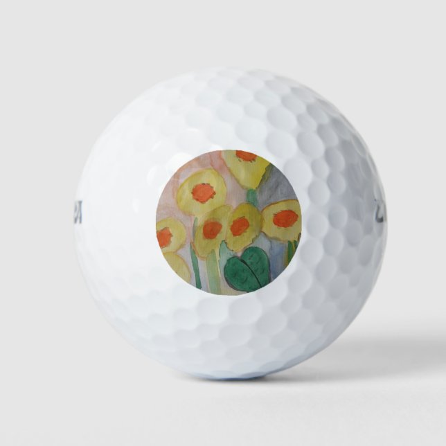 Pelotas De Golf Resumen de girasoles (Anverso)