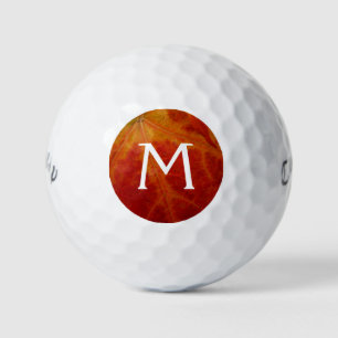Pelotas De Golf Resumen de la hoja de arce roja Fotografía de la n