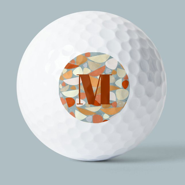 Pelotas De Golf Resumen de monograma arte geométrico moderno (Subido por el creador)