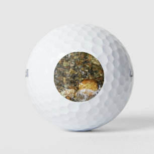 Pelotas De Golf Resumen natural de guijarros rojos marrones y gris