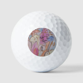 Pelotas De Golf Resumen Pastel Floral