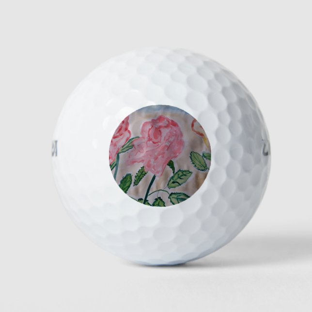 Pelotas De Golf Resumen Rosas de verano (Anverso)