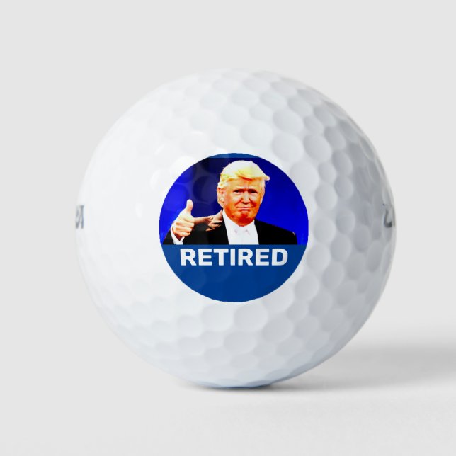 PELOTAS DE GOLF RETIRADA RETIREMENT TRUMP GOLF BALLS (Anverso)