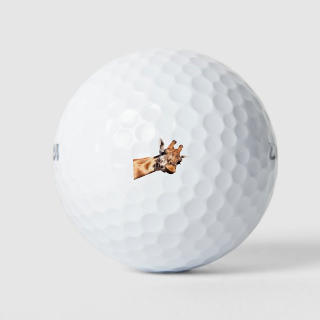 Pelotas De Golf Retrato Cute Giraffe (Anverso)