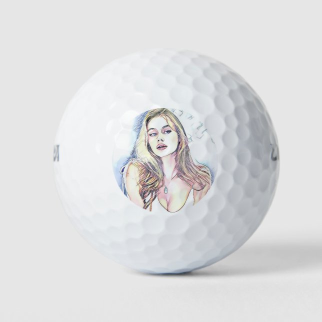 Pelotas De Golf Retrato de Hailey (Anverso)