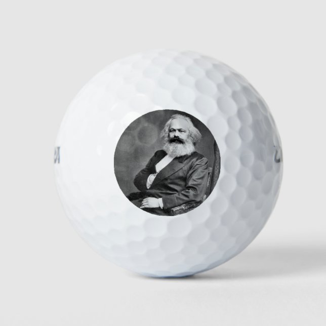 Pelotas De Golf Retrato de Karl Marx (Fundador del Marxismo) (Anverso)
