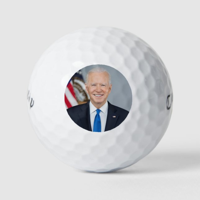 Pelotas De Golf Retrato de la Casa Blanca del presidente Joe Biden (Anverso)