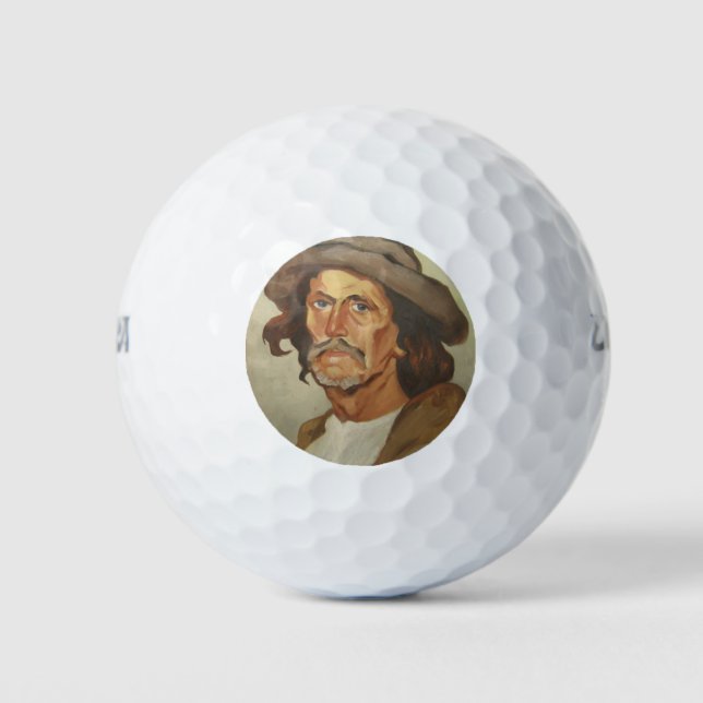 Pelotas De Golf Retrato de un campesino (por Ipolit Strâmbu) (Anverso)