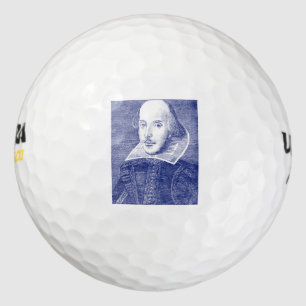 Pelotas De Golf Retrato de William Shakespeare primero Folio