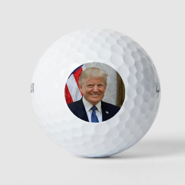 Pelotas De Golf Retrato del presidente de la Casa Blanca Donald Tr (Anverso)