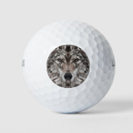 Pelotas De Golf Retrato geométrico de Lone Wolf