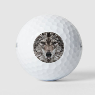 Pelotas De Golf Retrato geométrico de Lone Wolf