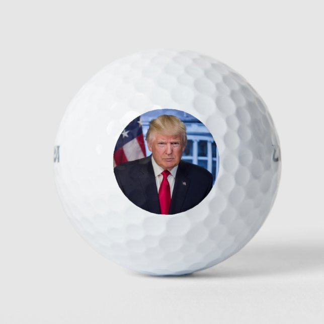 Pelotas De Golf Retrato presidencial oficial de Donald Trump (Anverso)