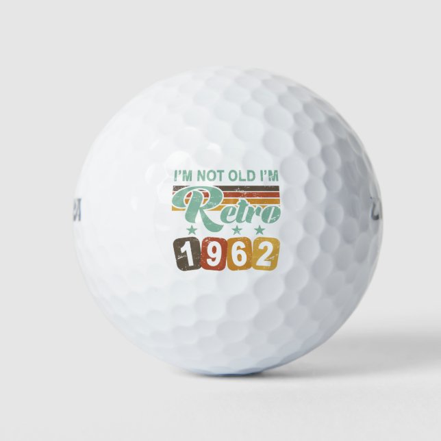 Pelotas De Golf Retro 60th Birthday 1962 (Anverso)