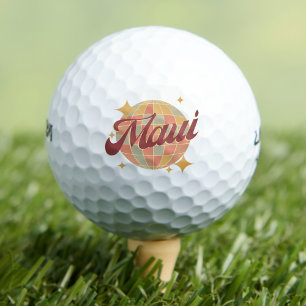 Pelotas De Golf Retro de complejo de golf Maui Island Hawaii