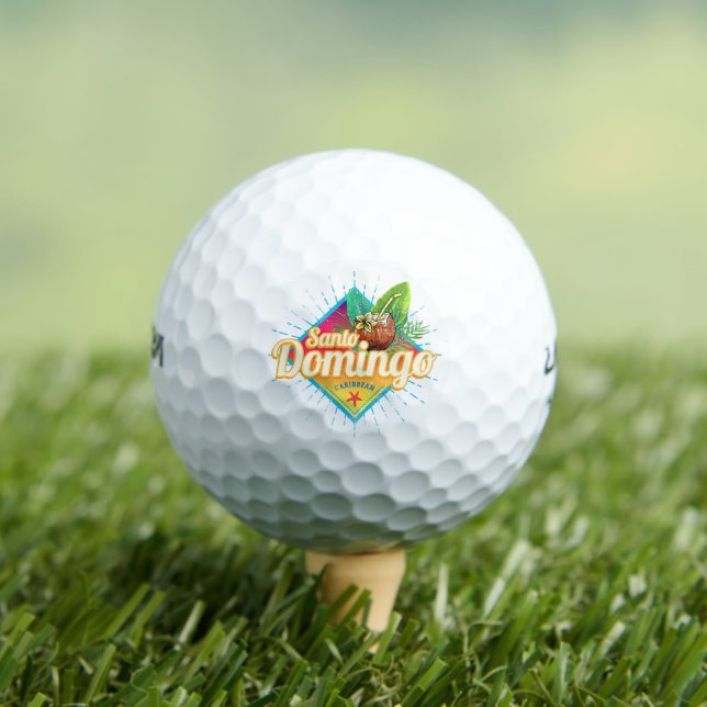 Pelotas De Golf Retro de Santo Domingo Caribe República Dominicana (Camiseta in situ)