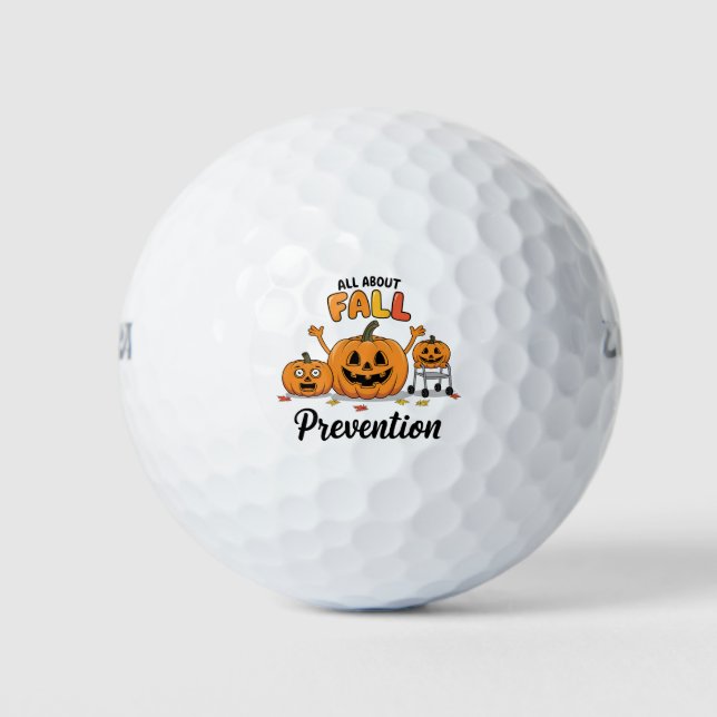 Pelotas De Golf Retro I Love Fall Prevention Fall Occupation (Anverso)