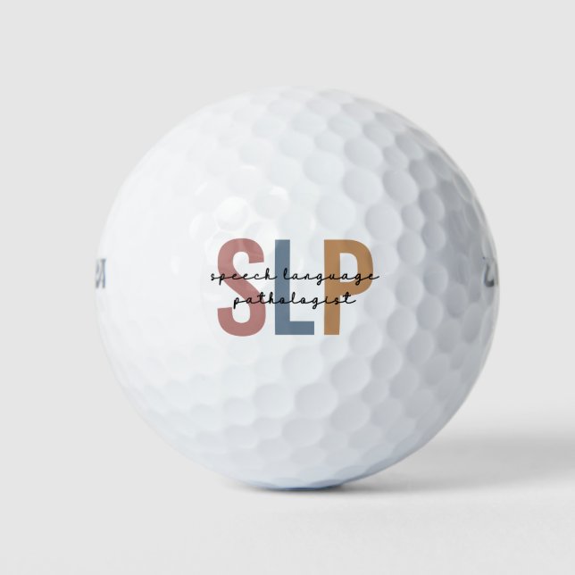 Pelotas De Golf Retro patólogo del lenguaje de voz SLP (Anverso)