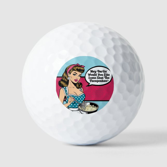 Pelotas De Golf Retro Pinup_ Hey Darlin (Anverso)