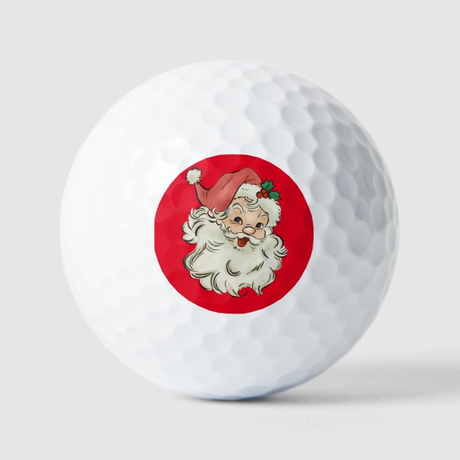 Pelotas De Golf Retro Santa (Anverso)