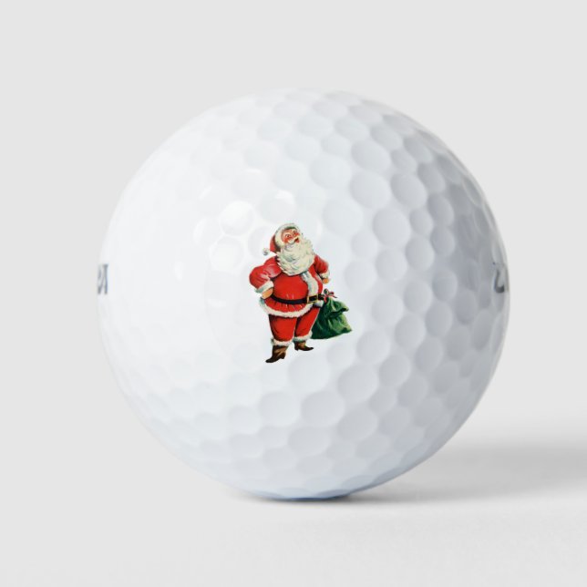 Pelotas De Golf Retro Santa (Anverso)
