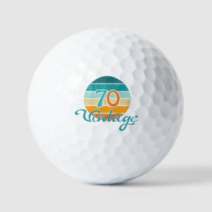 Pelotas De Golf Retro Sunset 70 Vintage Distressed