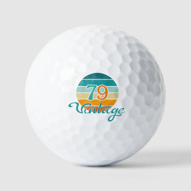 Pelotas De Golf Retro Sunset 79 Vintage Distressed (Anverso)