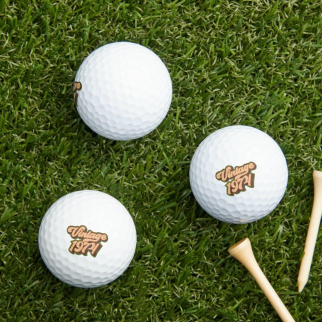 Pelotas De Golf Retro Vintage 1974 (Césped in situ)