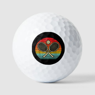 Pelotas De Golf Retro Vintage Crosage Tennis Racket Lover