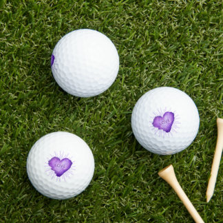 Pelotas De Golf Revolución Púrpura con AMOR