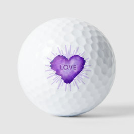 Pelotas De Golf Revolución Púrpura con AMOR