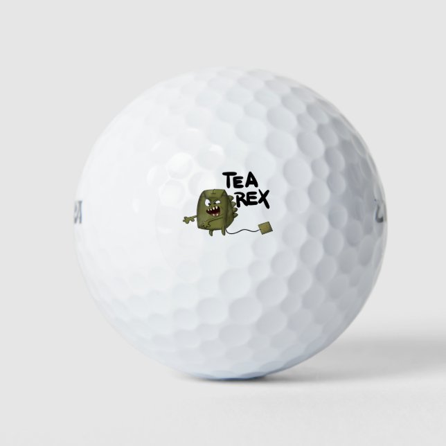 Pelotas De Golf rex de té, dinosaurio divertido (Anverso)