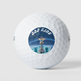 Pelotas De Golf Rey de Ajedrez Metálico Diamante Azul Día del Padr