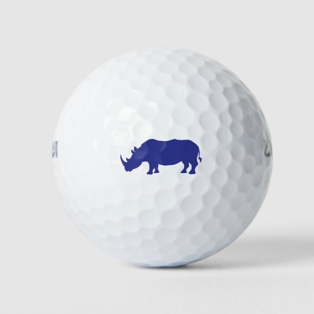 Pelotas De Golf Rhinoceros Silhouette (Anverso)
