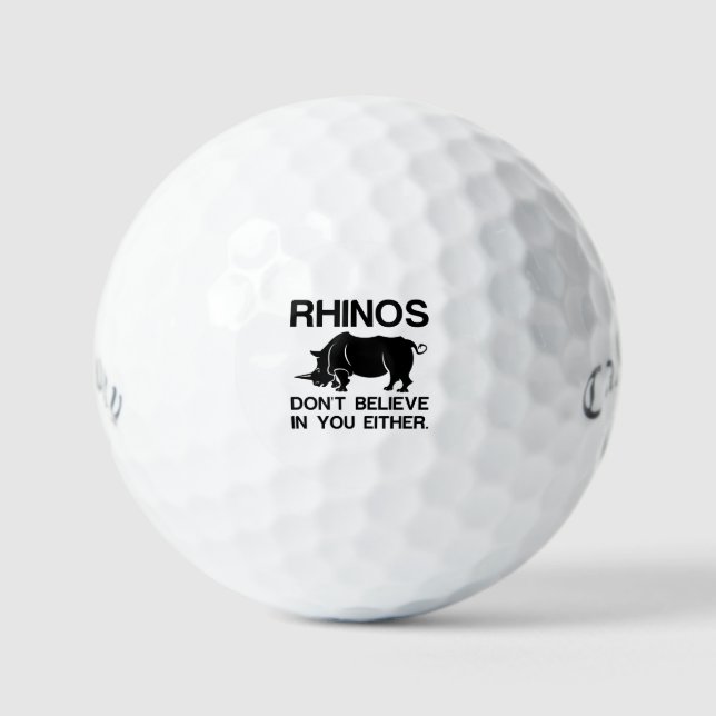 Pelotas De Golf Rhinos Dont Believe (Anverso)