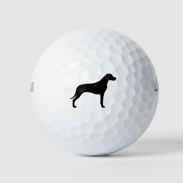 Pelotas De Golf Rhodesian Ridgeback Silhouette (Anverso)